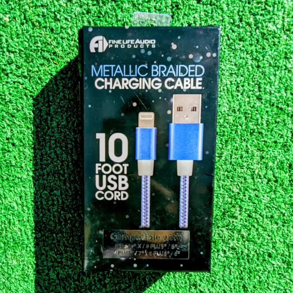 Fine Life 10 foot 8 Pin to USB-A Charge & Sync Cables for iPhone/iPad NIB